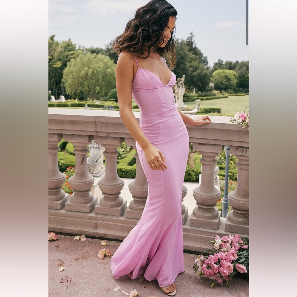 House of CB Loren Pink Maxi Dress size medium